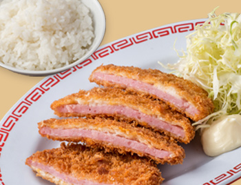 ハムカツ定食